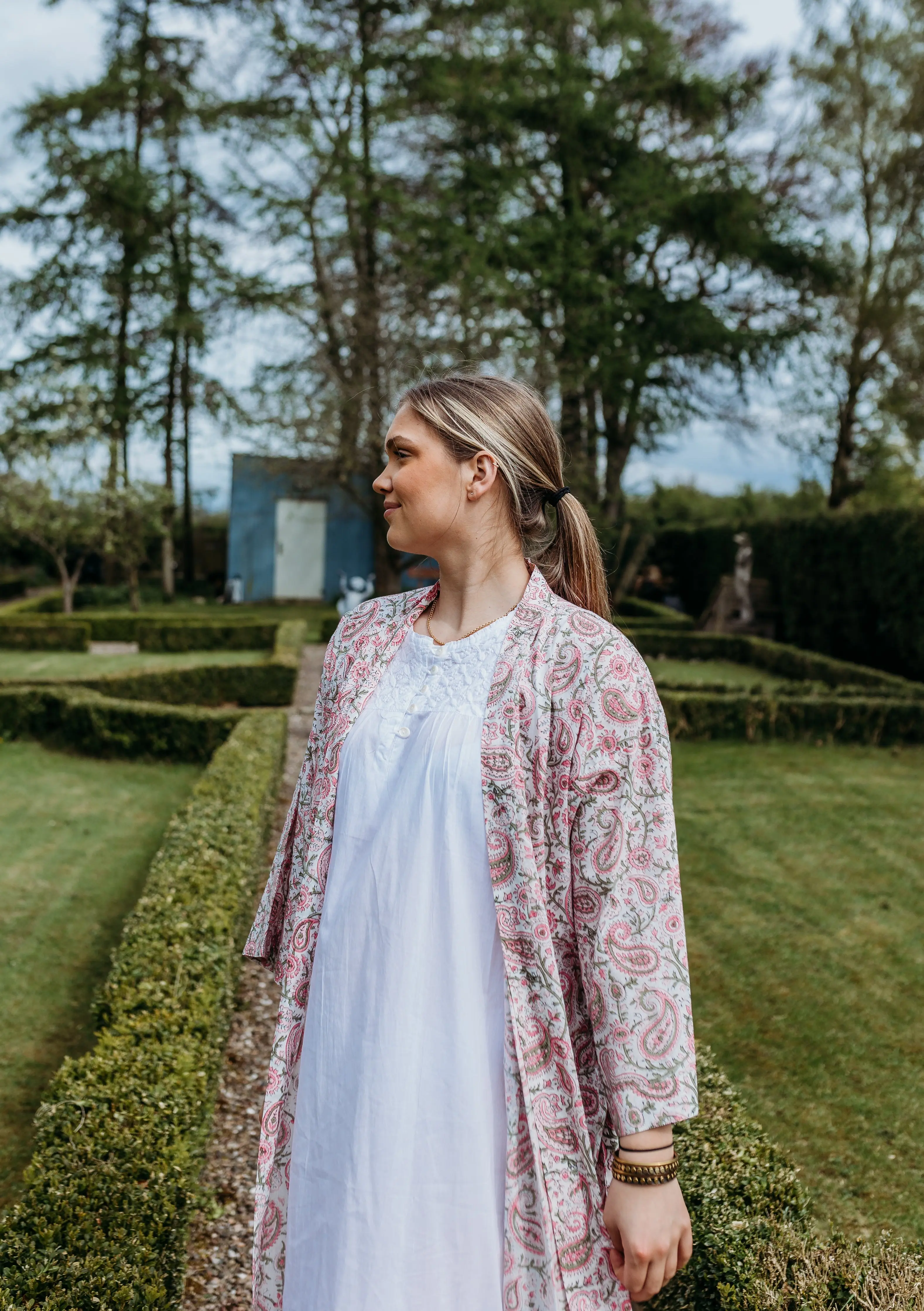 Navi Block Printed Robe - Image 8