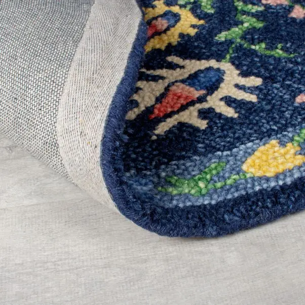 Navy Hani Floral Washable Rug - Image 3