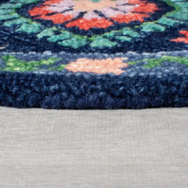 Navy Hani Floral Washable Rug - Image 4