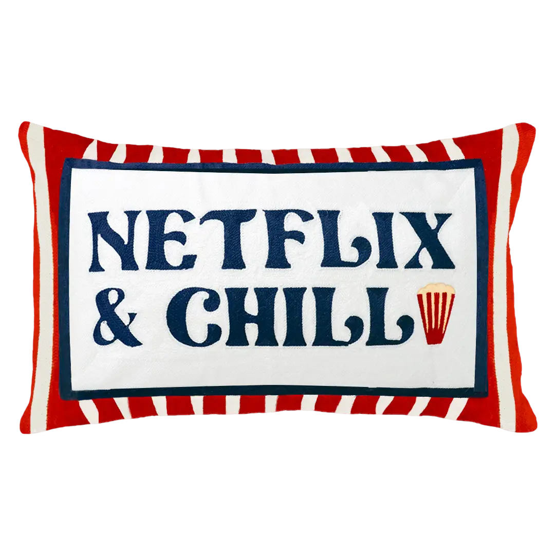 Netflix & Chill Needlepoint Cushion