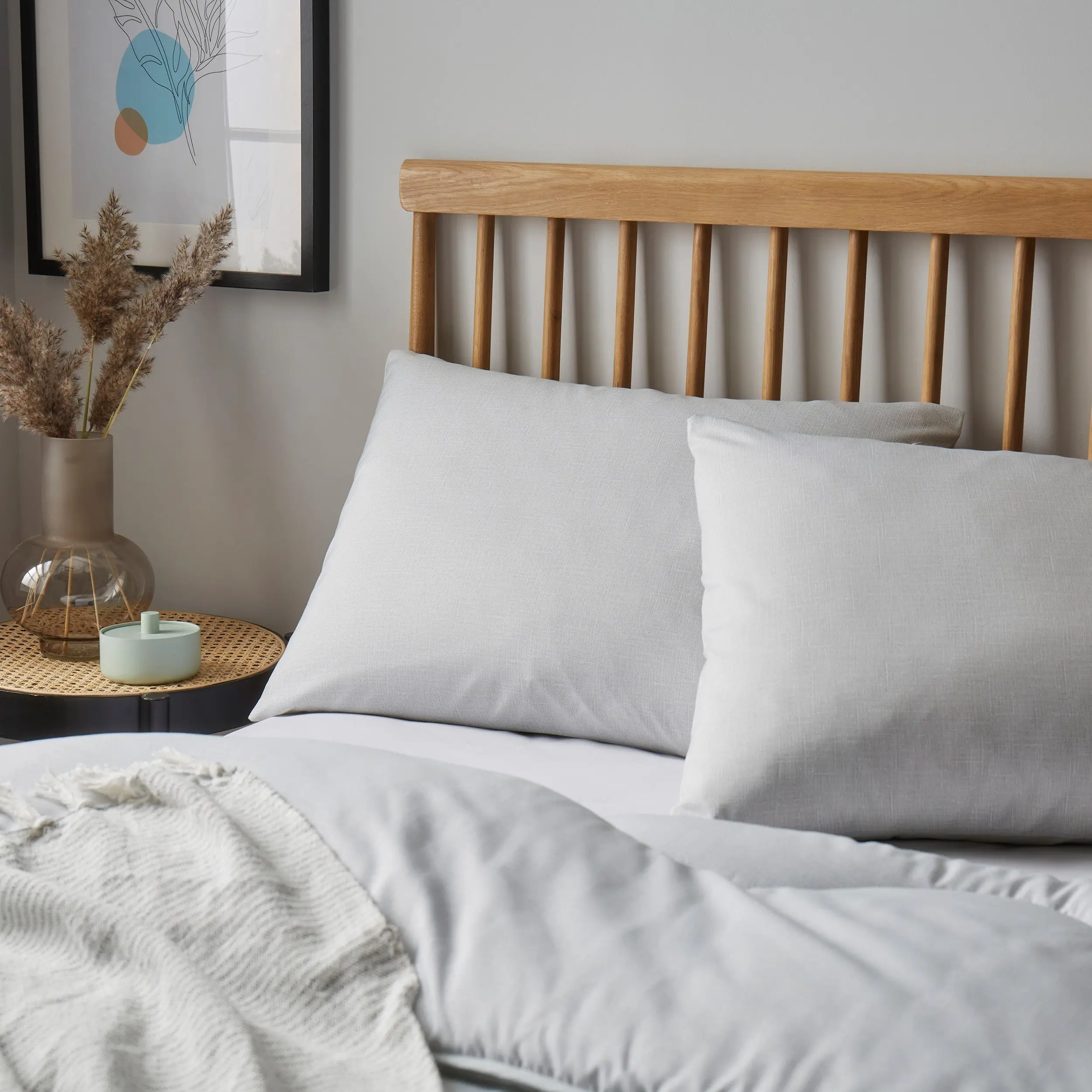 Night Lark Linen Print Pillowcase Pair