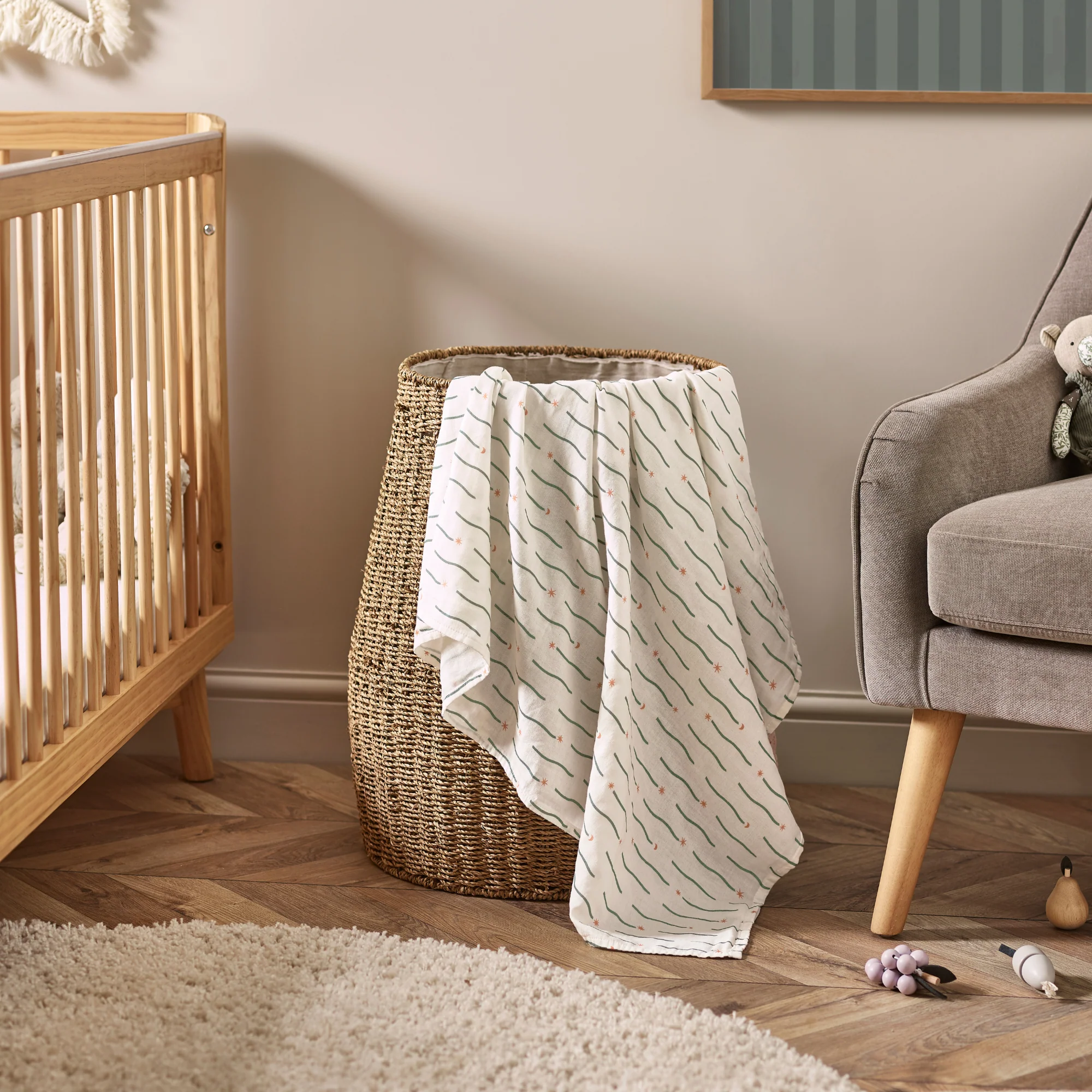 Night Sky Organic Cotton Muslin Swaddle - Image 4