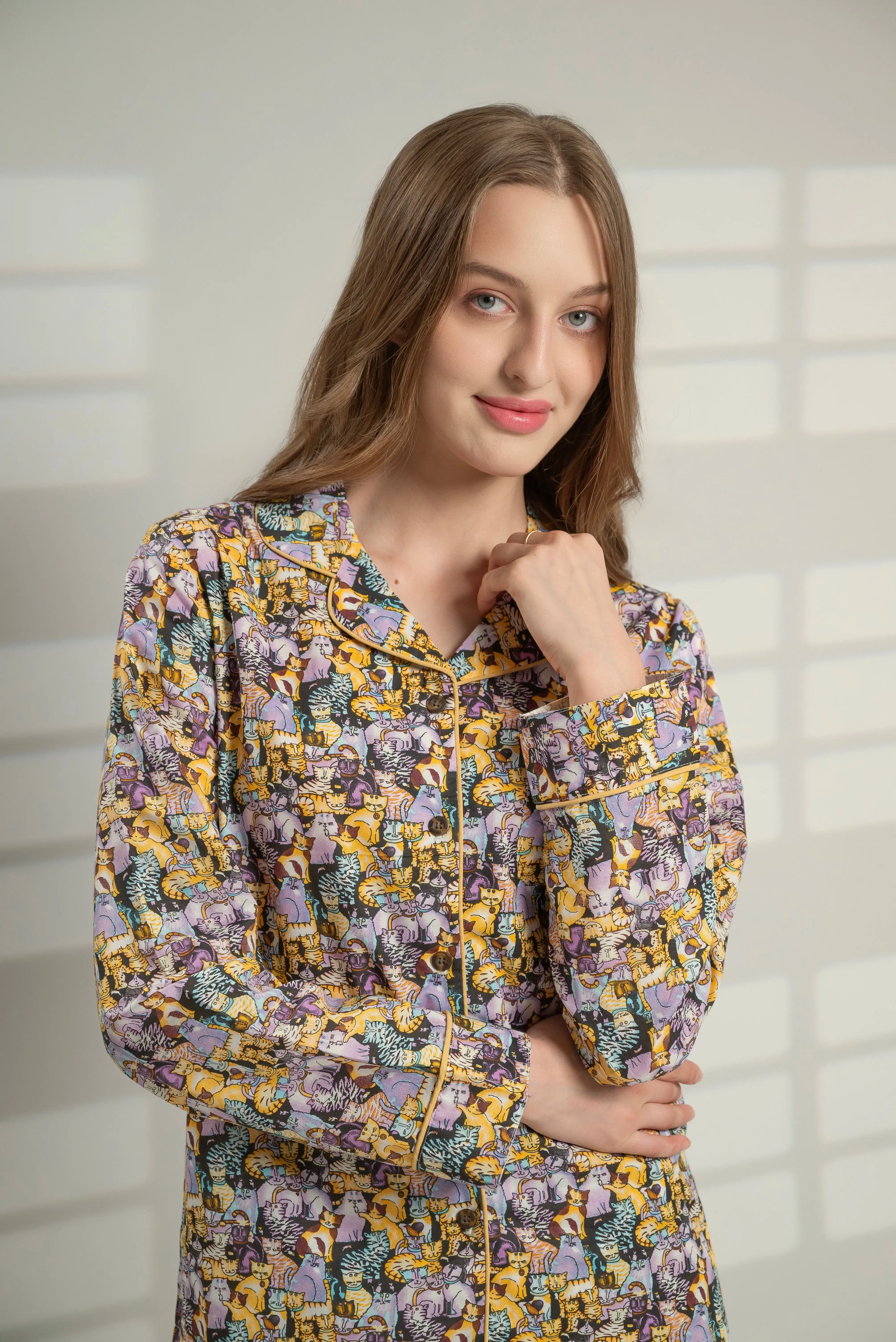 Nine Lives Women's Organic Cotton Pyjama Trouser Set - Image 4
