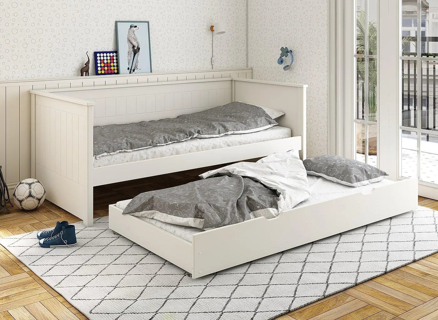 Northwood Day Bed with Trundle - White