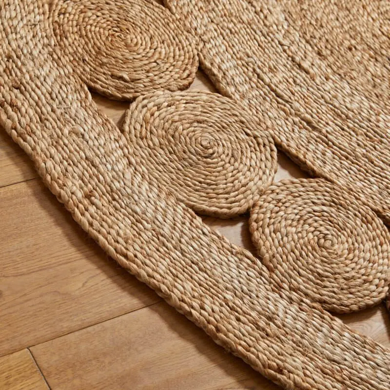 Nova Natural Circle Rug – Handwoven Round Jute Rug - Image 3
