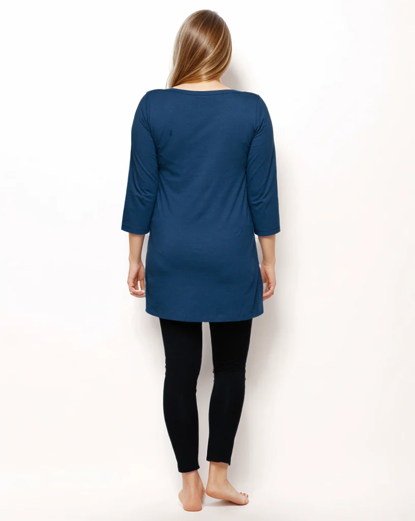 Nursing tunic dress in Navy - Image 3