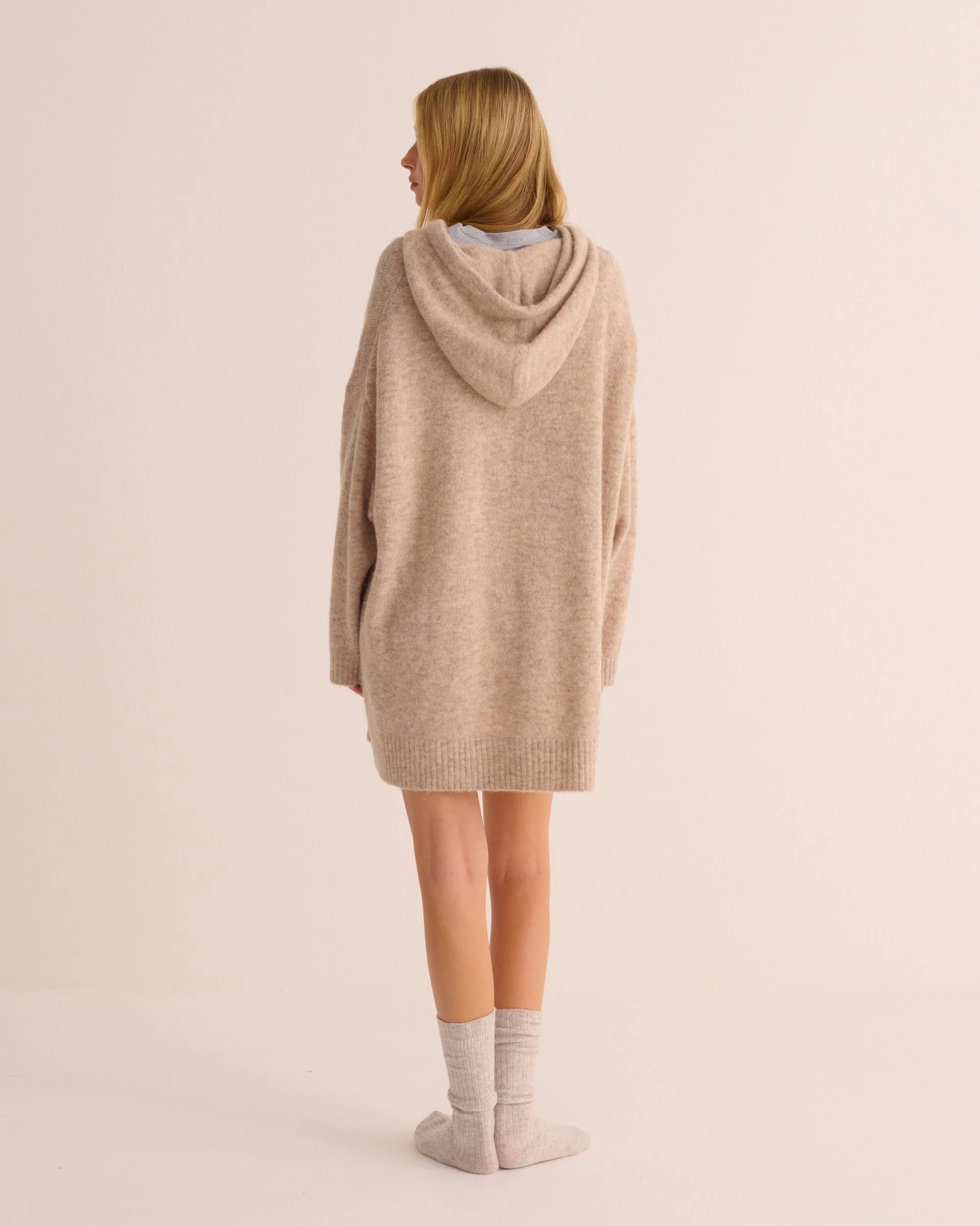 Oatmeal Alpaca Longline Jumper Dress - Image 6