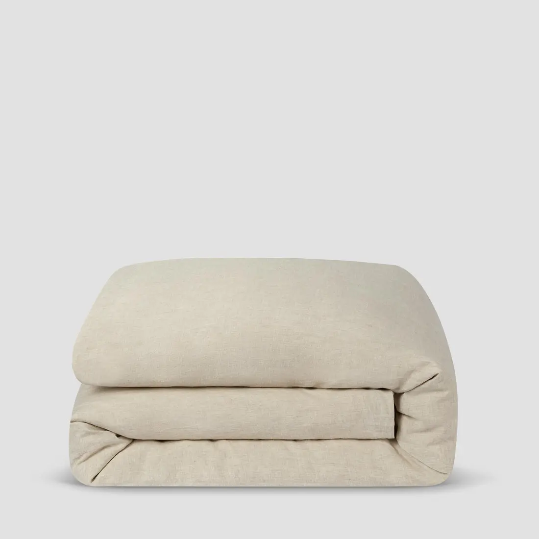 Oatmeal Linen Blend Duvet Cover - Image 3