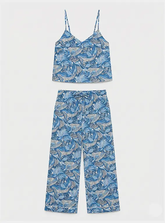 Lullaby of the Whales Women's Organic Cotton Cami Trouser Set