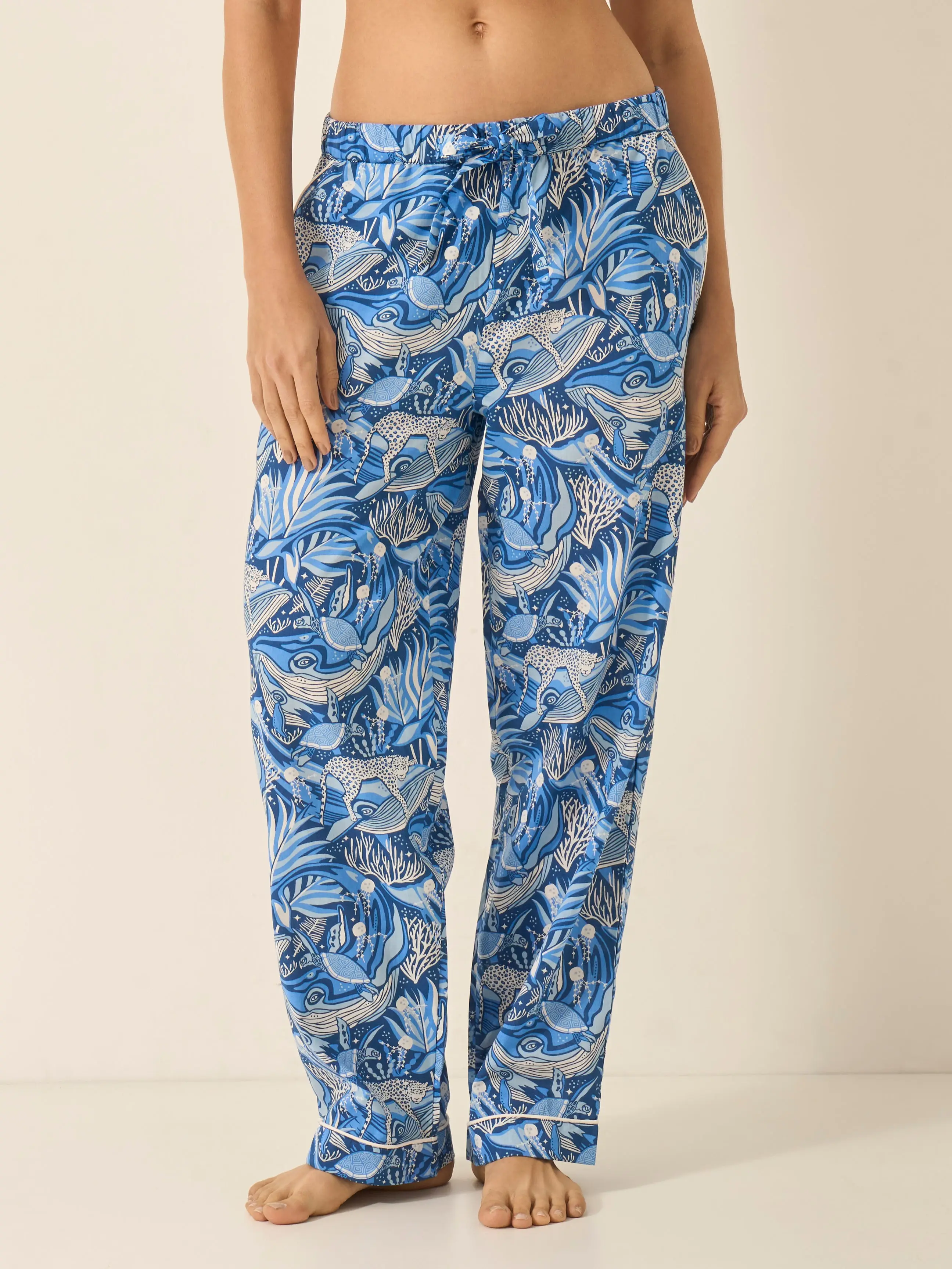 Lullaby of the Whales Women's Organic Cotton Pyjama Trouser - Image 6