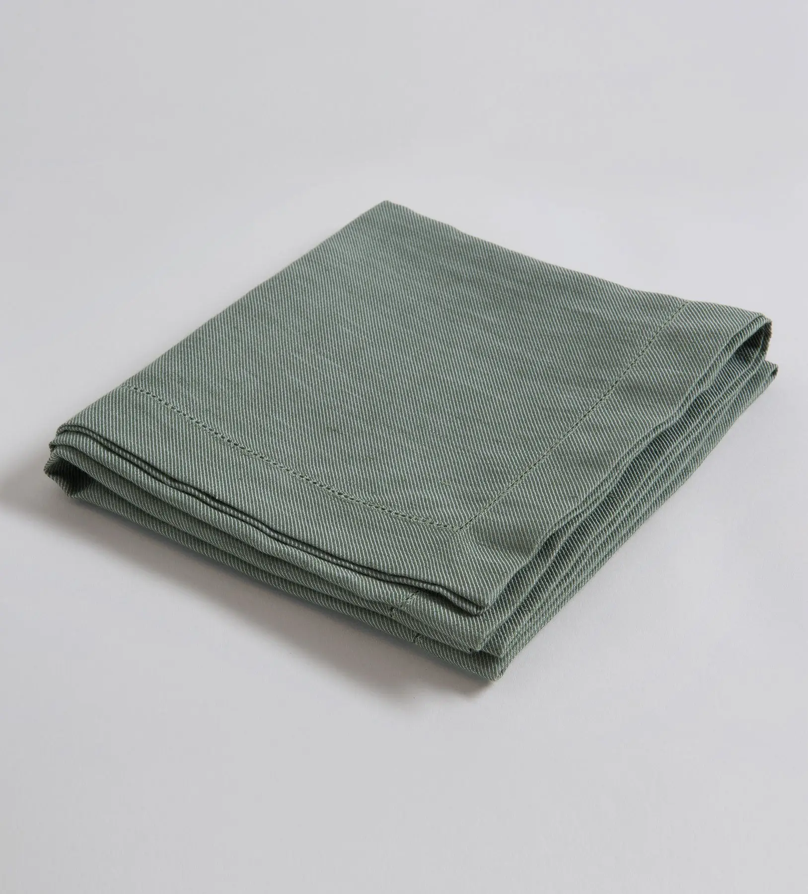 Olive Green Twill Cotton Linen Table Runner - Image 3