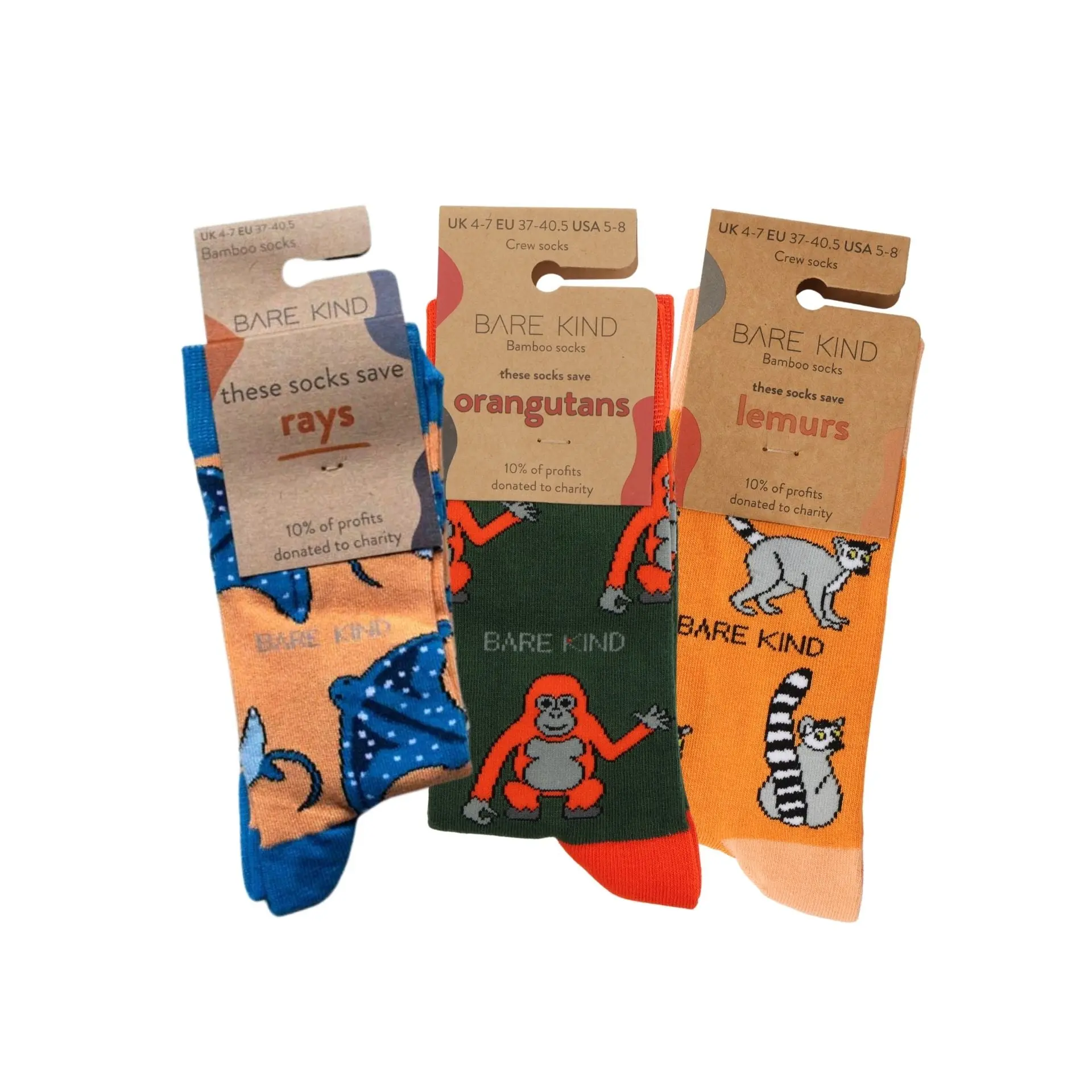 Orange Lover 3 Bamboo Sock Set - Image 5