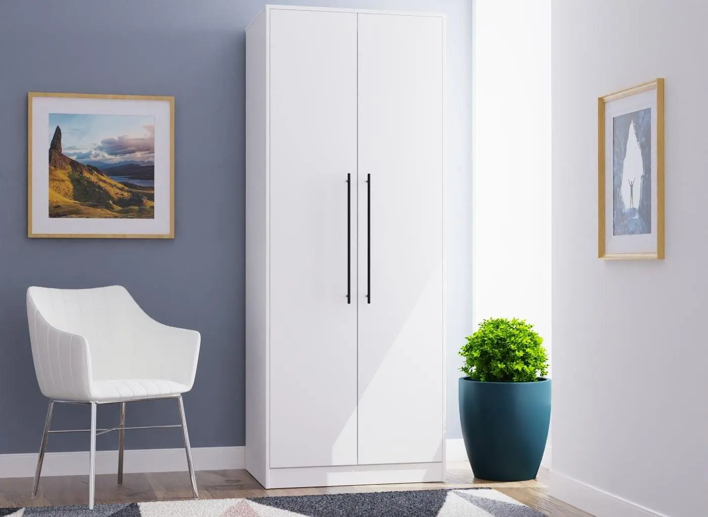 Oregon 2-Door Wardrobe - White