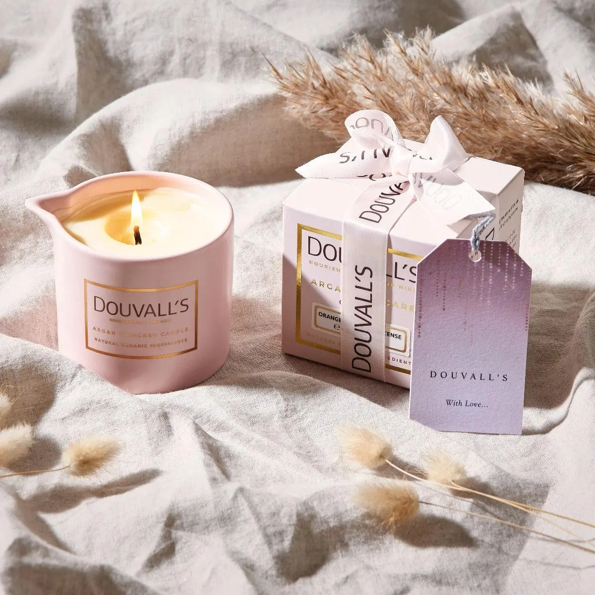 Organic Argan Skincare Candle, Orange & Frankincense 180g | Intensely Nourishing Body Treatment - Image 10