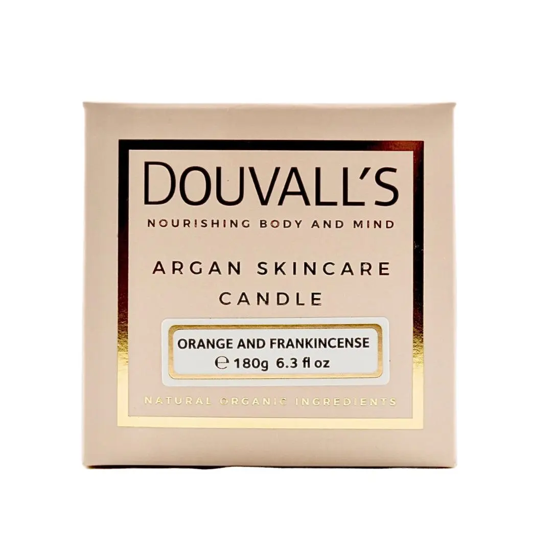 Organic Argan Skincare Candle, Orange & Frankincense 180g | Intensely Nourishing Body Treatment - Image 8