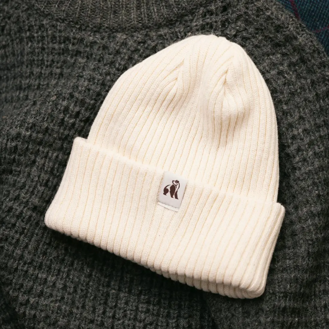 Organic Cotton Beanie - Cream - Image 3
