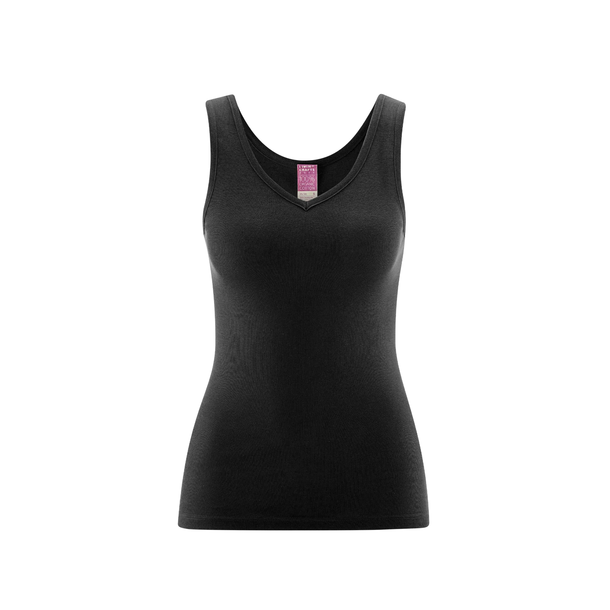 Organic Cotton V-neck Vest: Womens