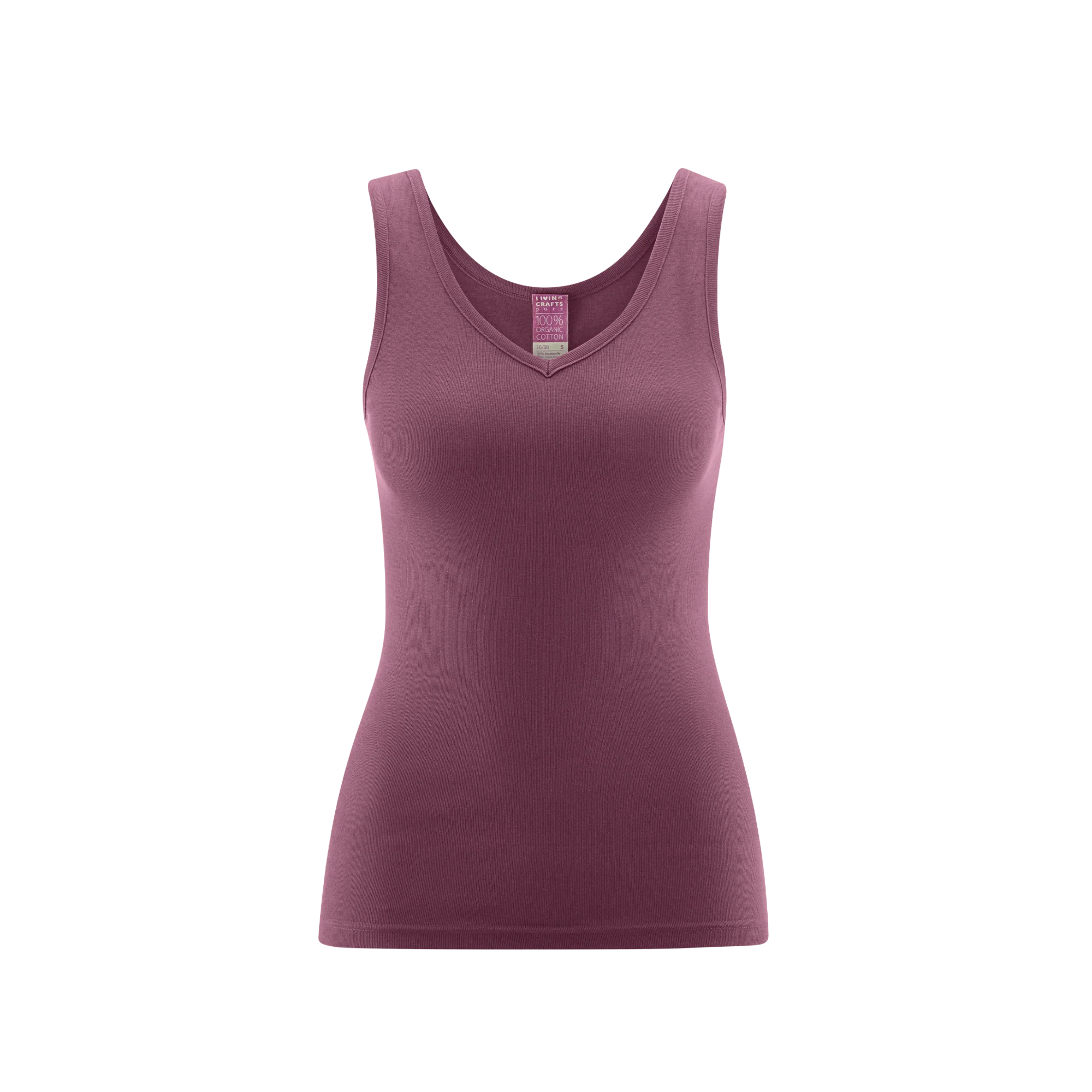 Organic Cotton V-neck Vest: Womens - Image 7