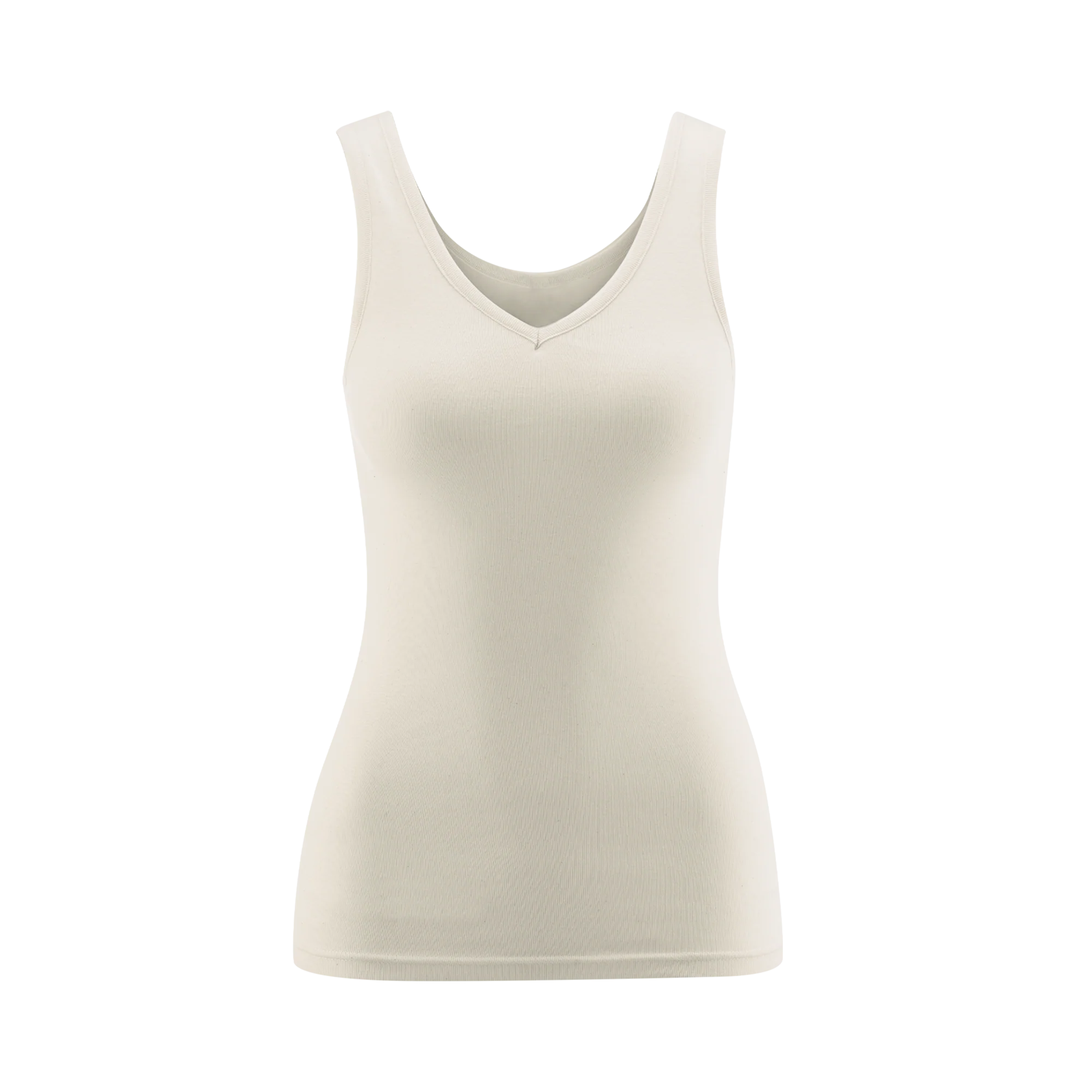 Organic Cotton V-neck Vest: Womens - Image 8