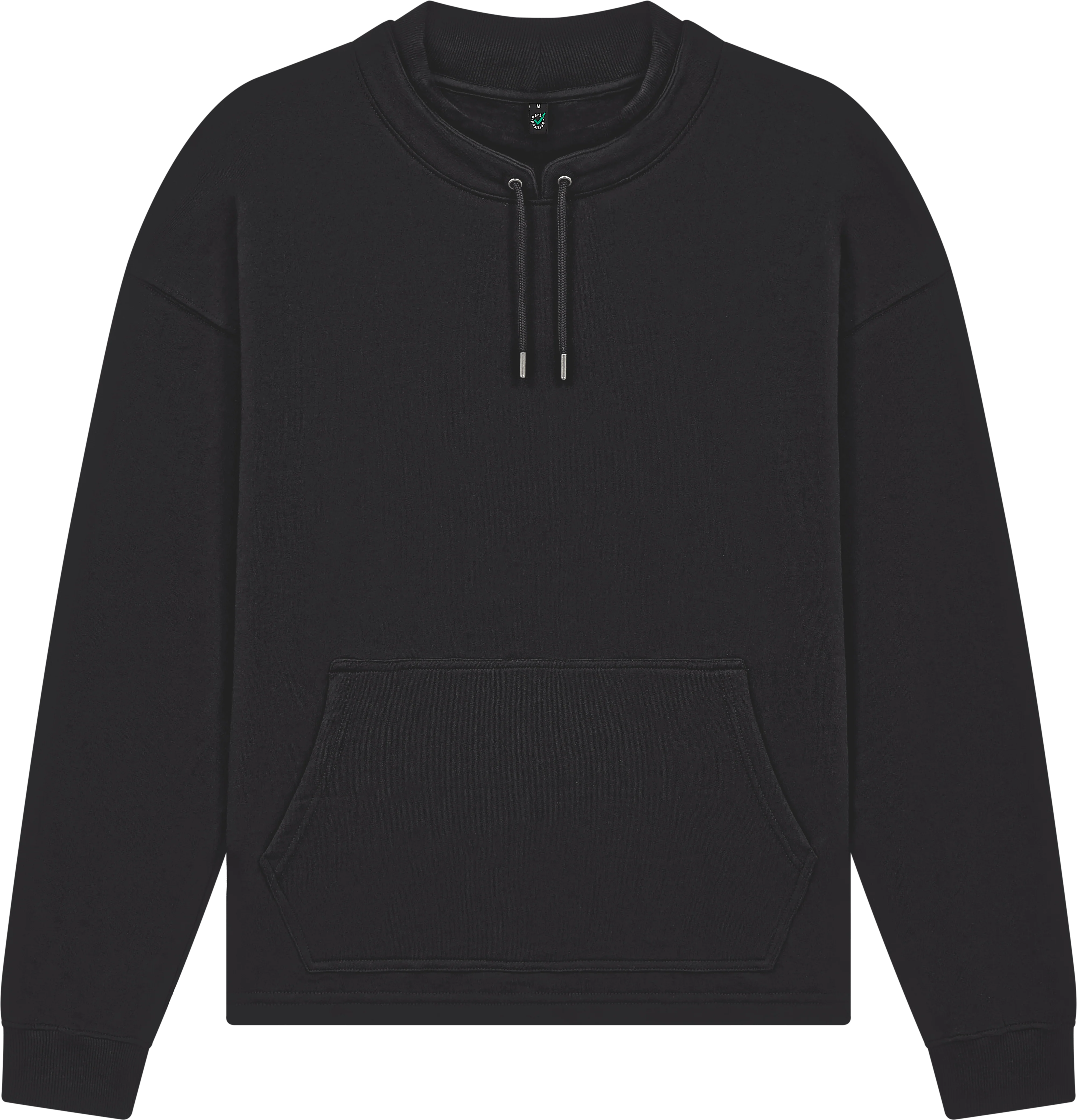 Organic Mock Neck Sweatshirt: Unisex - Image 3