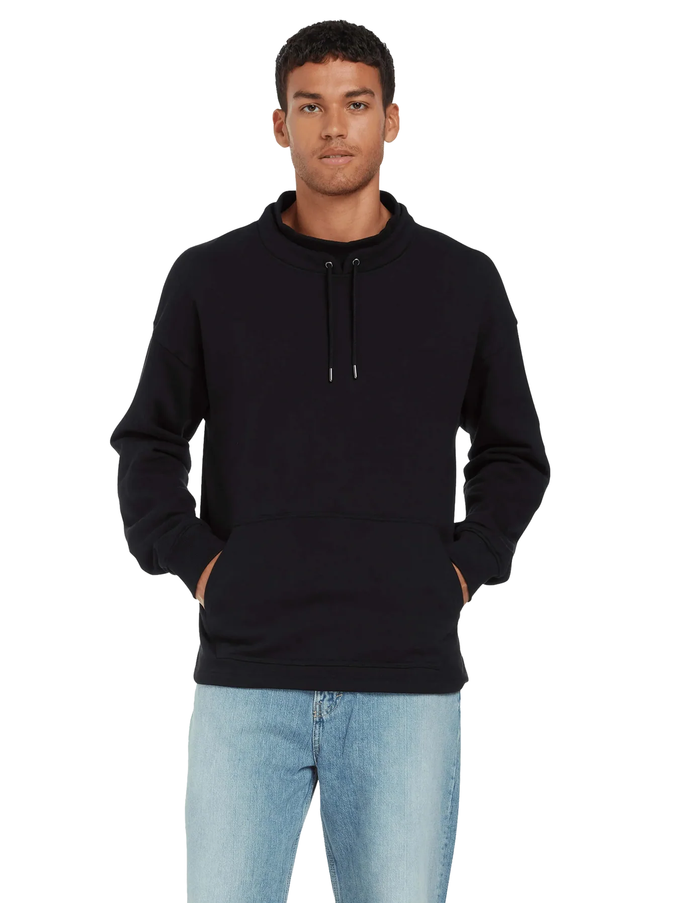 Organic Mock Neck Sweatshirt: Unisex - Image 4
