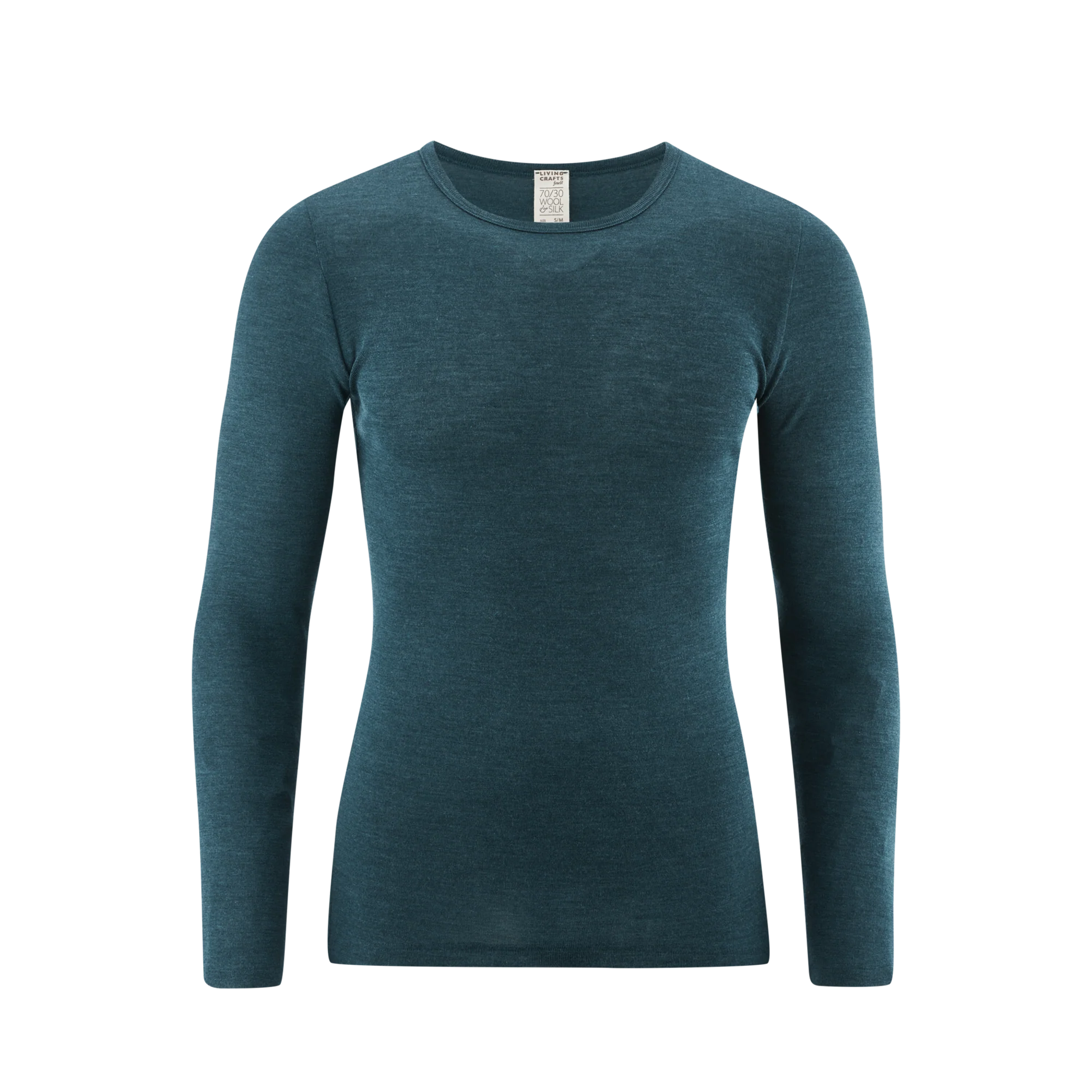 Organic Wool & Silk Long Sleeve T-shirt: Mens