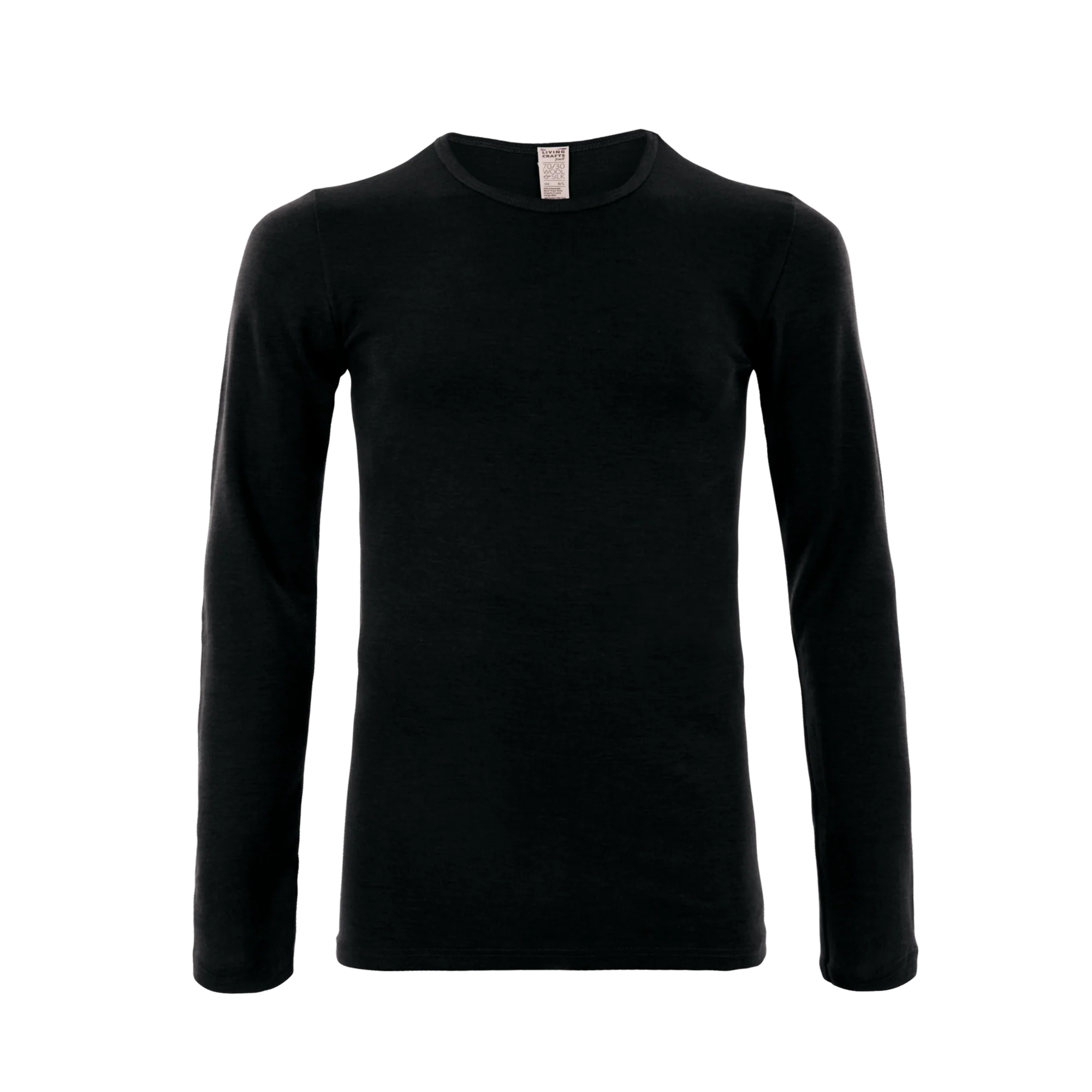 Organic Wool & Silk Long Sleeve T-shirt: Mens - Image 5