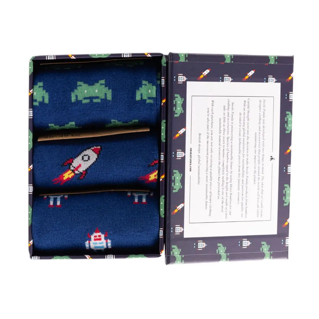 Outer Space Sock Box - 3 Pairs of Bamboo Socks (His) - Image 4