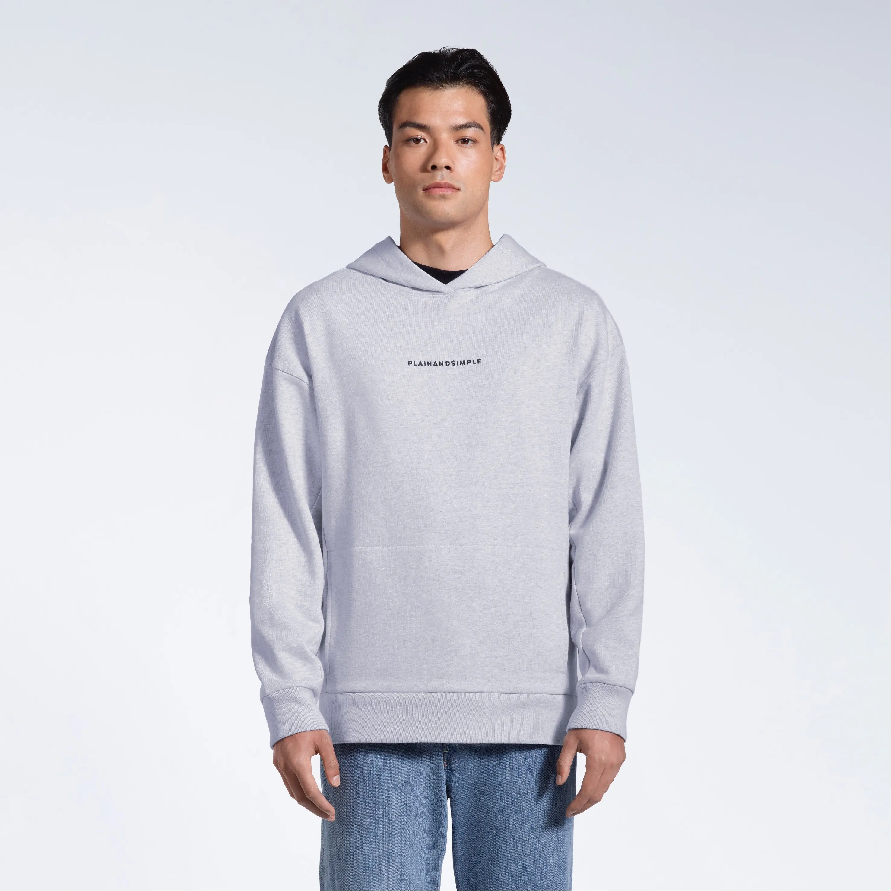 Oversized Heavyweight Mens Organic Logo Hoodie - Image 10