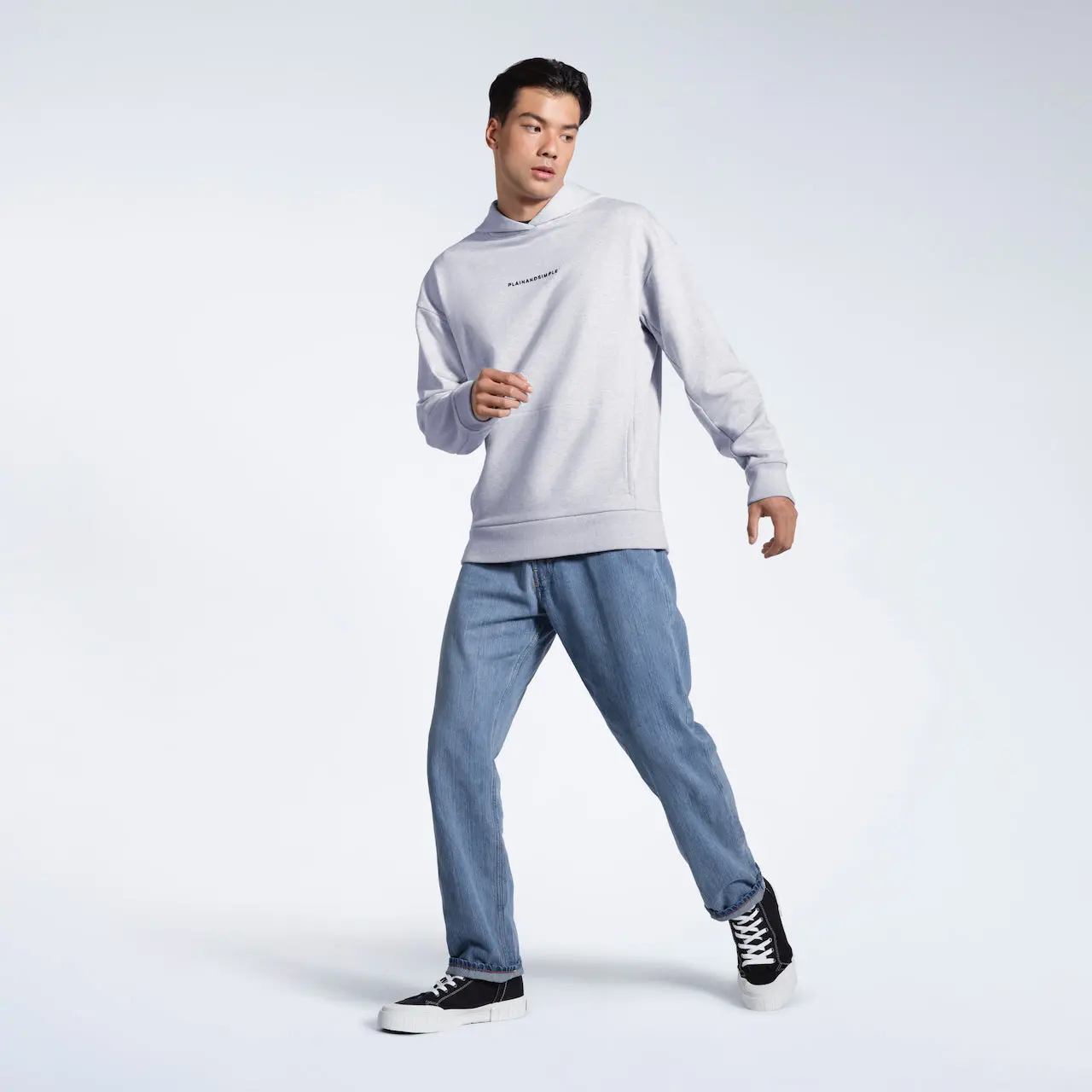 Oversized Heavyweight Mens Organic Logo Hoodie - Image 11