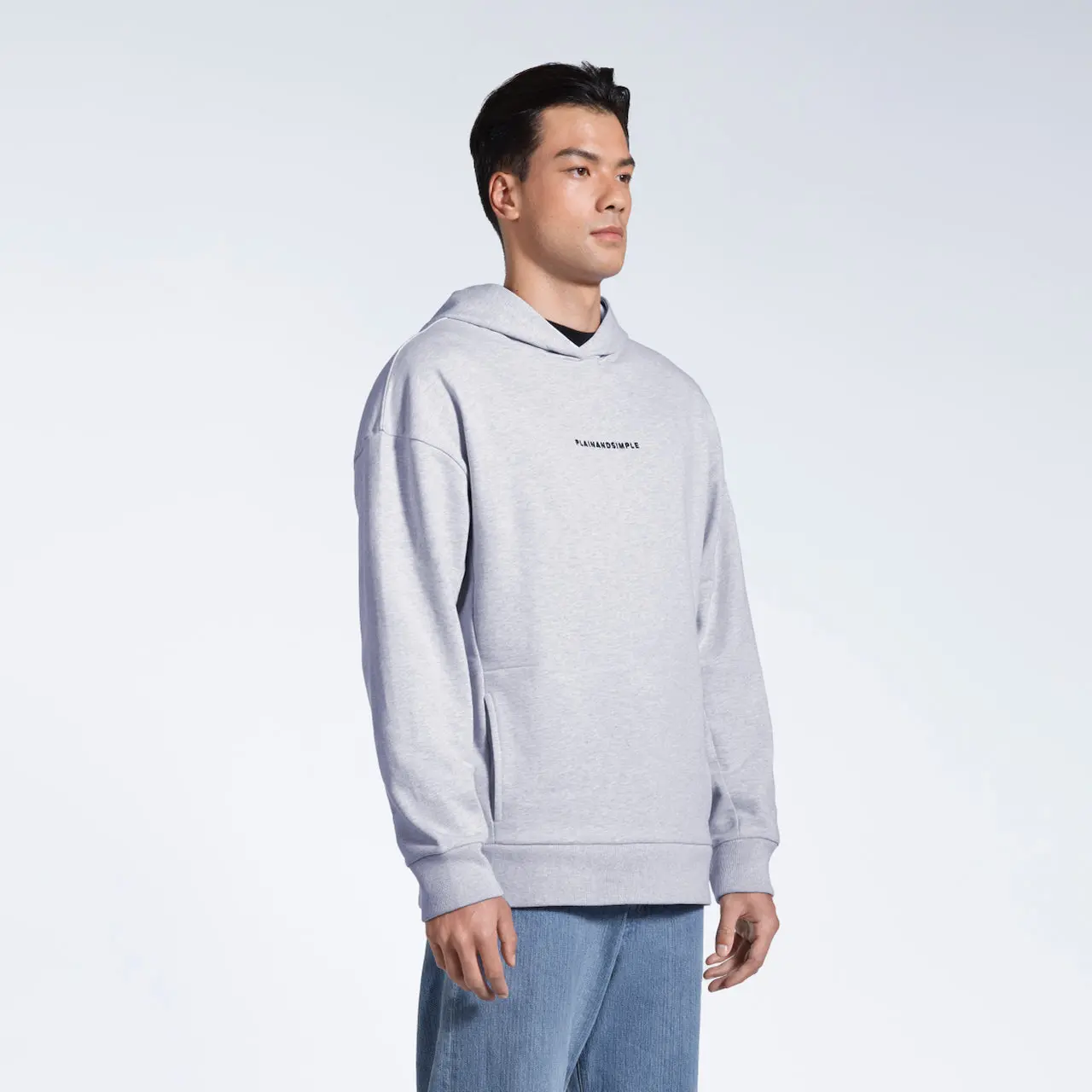 Oversized Heavyweight Mens Organic Logo Hoodie - Image 13