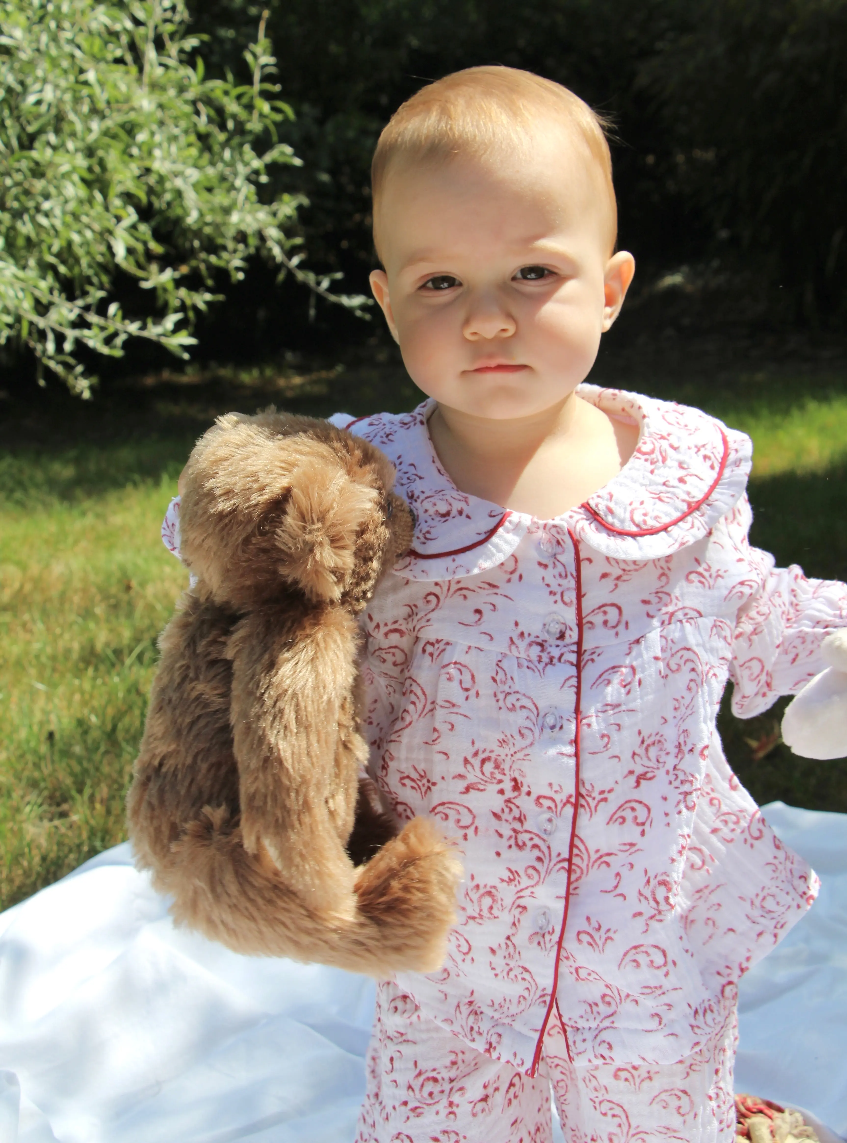 Paisley Organic Muslin Children's Pyjama Trouser Set - Image 3