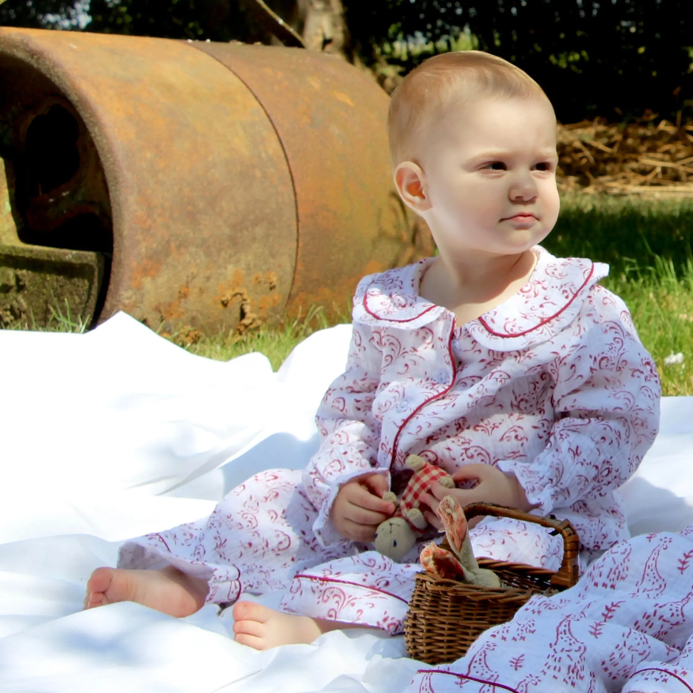 Paisley Organic Muslin Children's Pyjama Trouser Set - Image 4