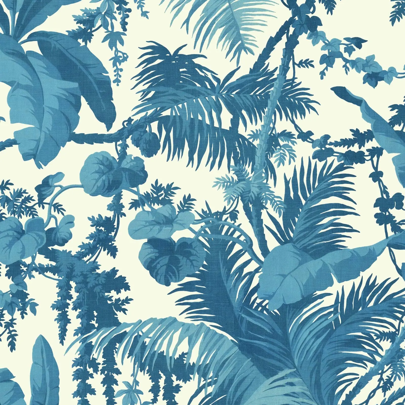 PAMPAS Wallpaper - Off White &amp; Cerulean