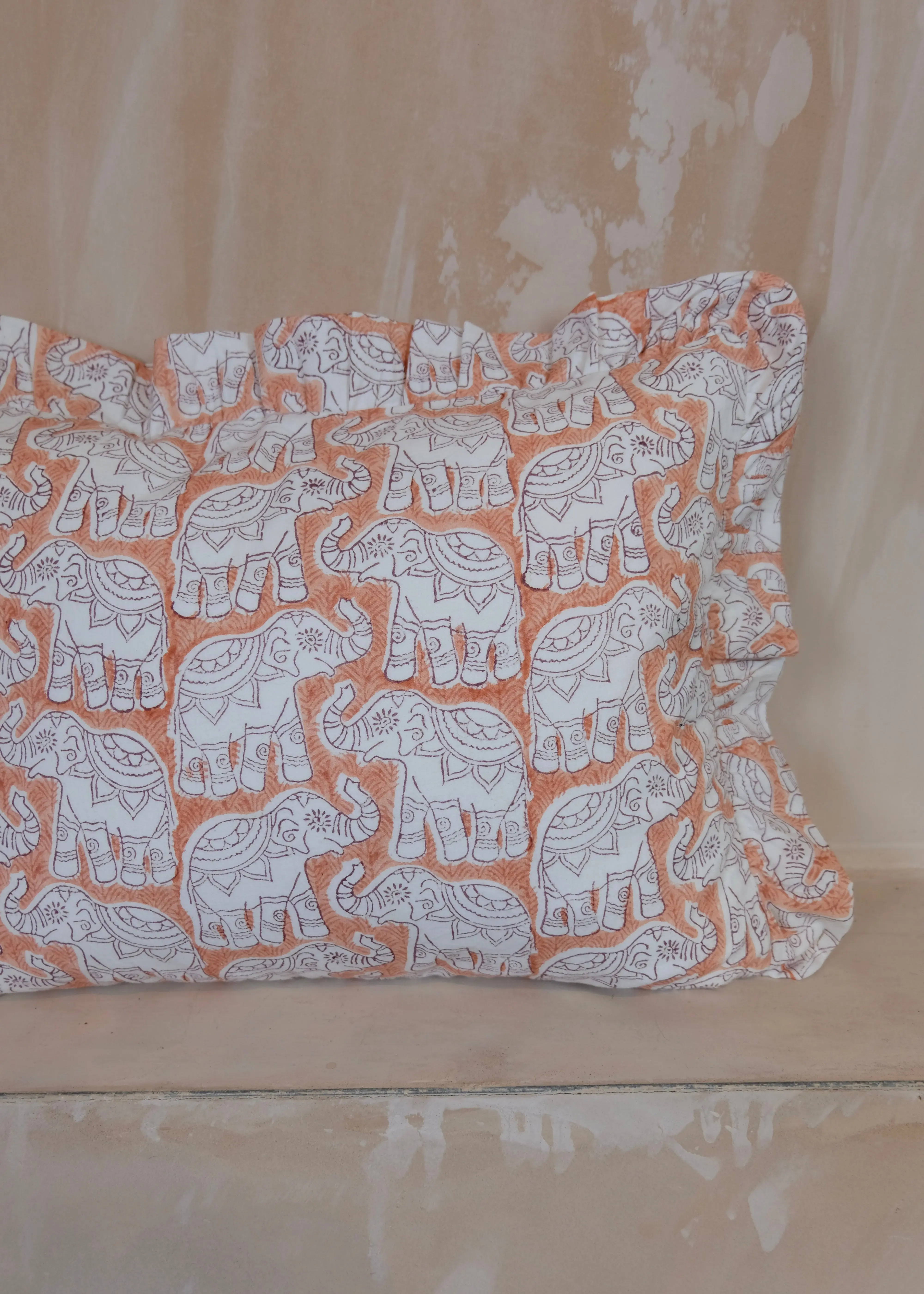 Peach Elephant Baby Pillowcase - Image 2