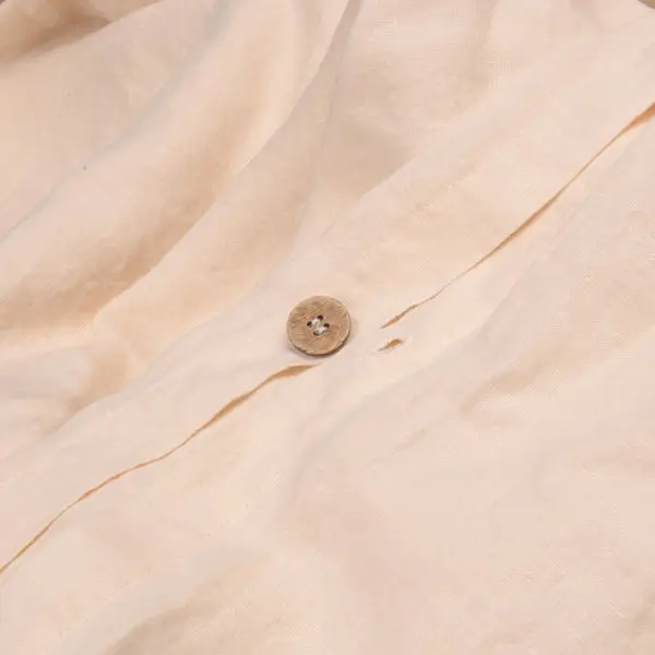 Pearl Linen Blend Duvet Cover - Image 2