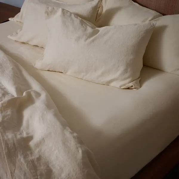 Pearl Linen Fitted Sheet - Image 2