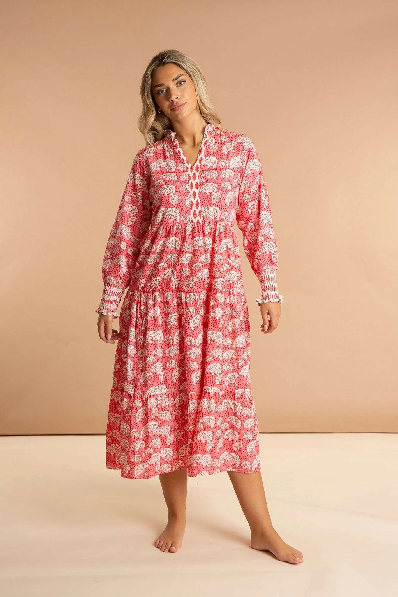 Peony Paisley Cotton Dress - Image 3