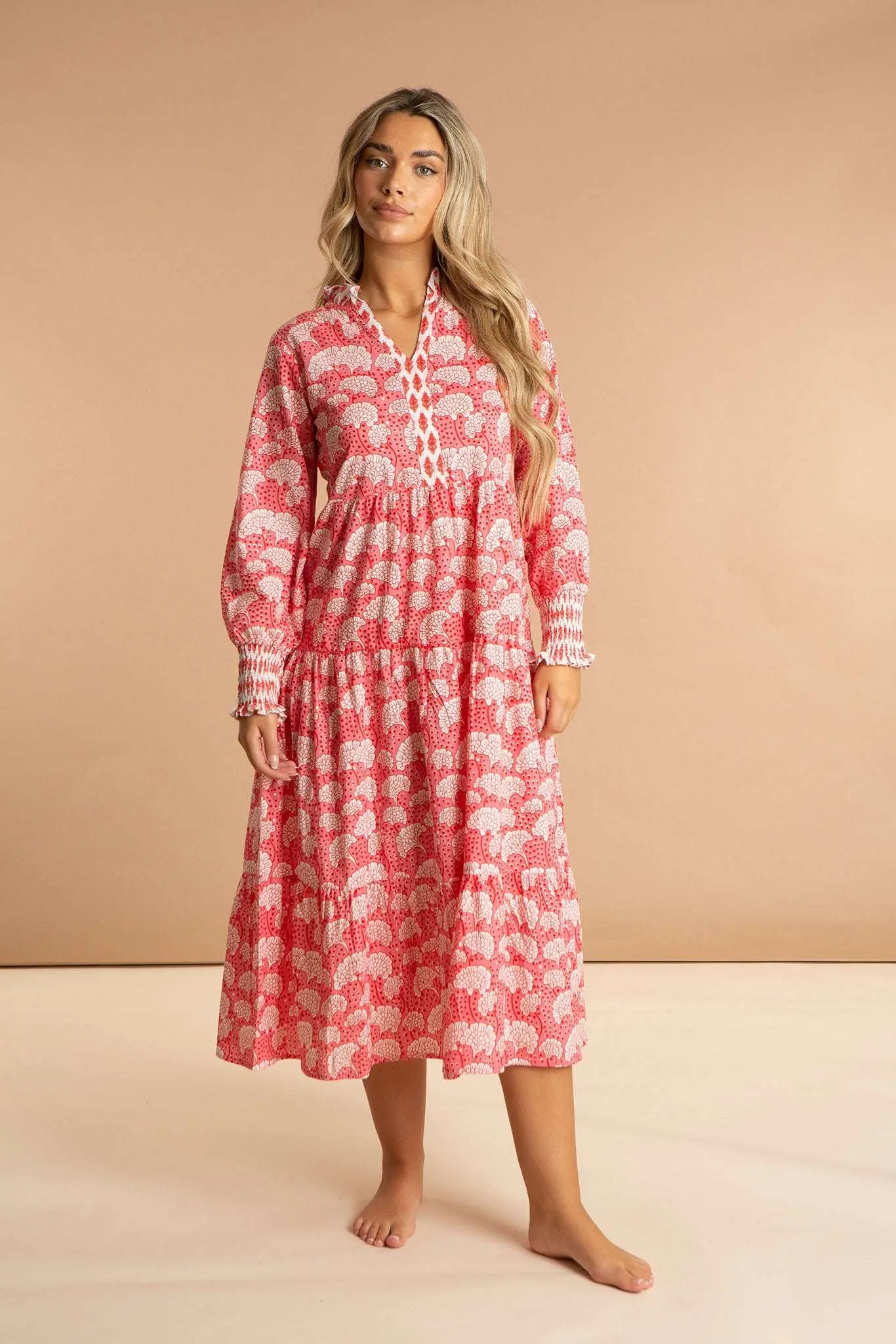 Peony Paisley Cotton Dress - Image 4