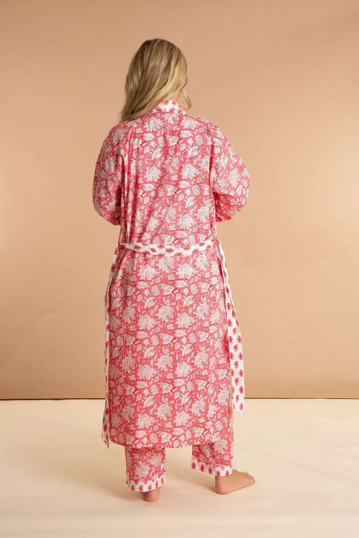 Peony Paisley Women's Cotton Robe - Image 5