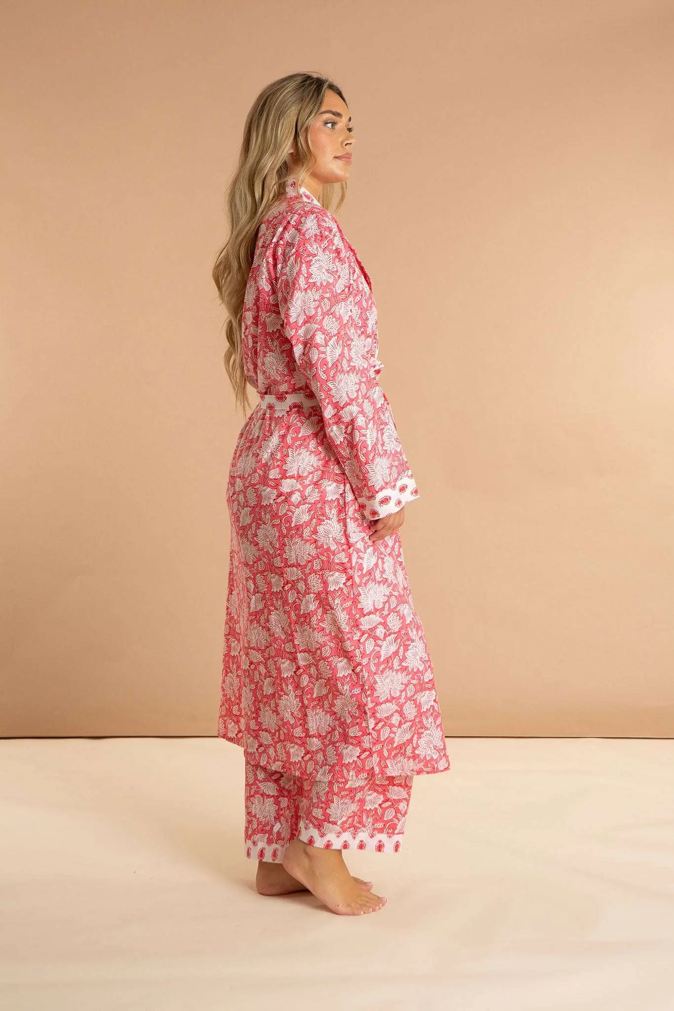 Peony Paisley Women's Cotton Robe - Image 7
