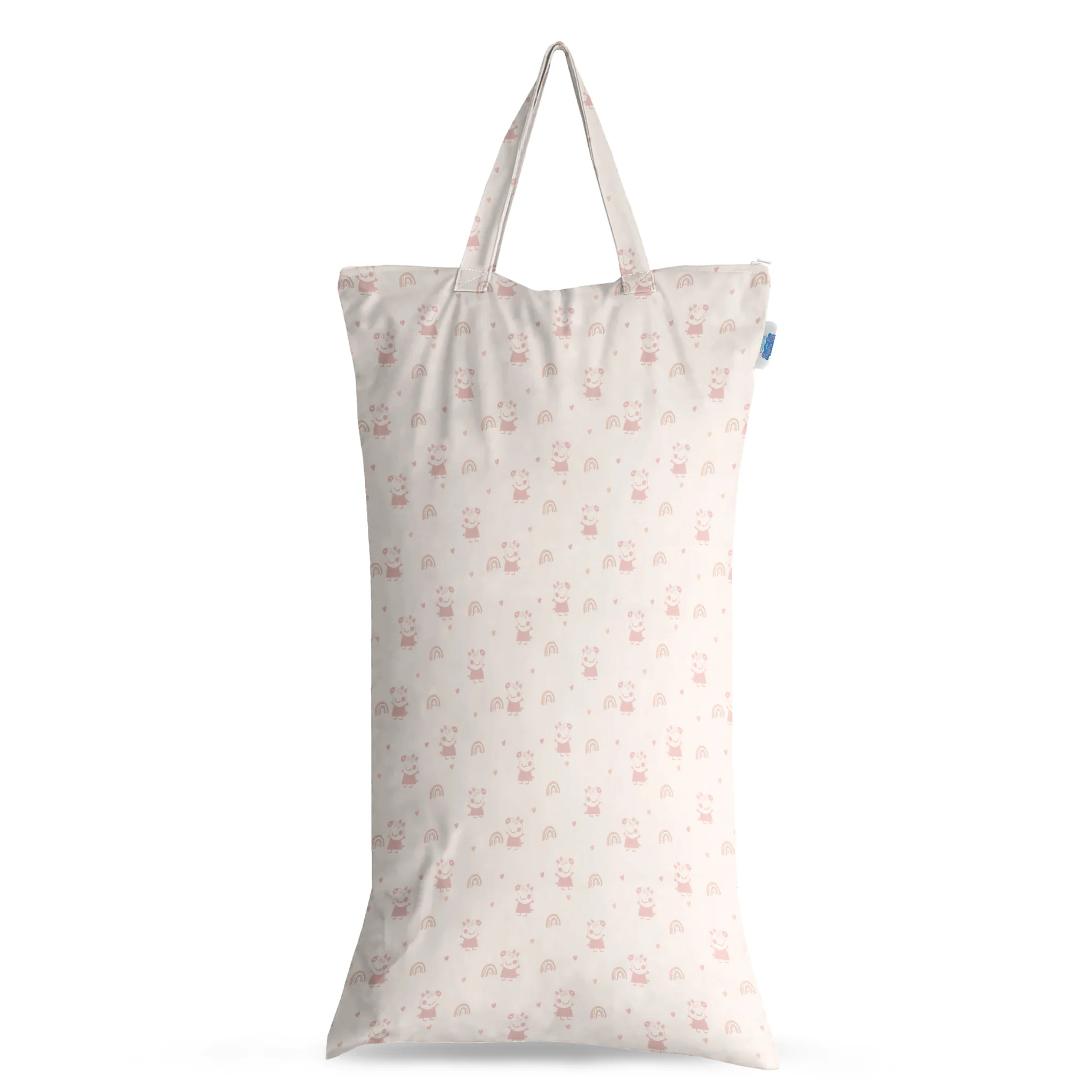 Peppa Pig XL Wet Bag Reusable Cloth Nappy Pail - Pink Rainbows