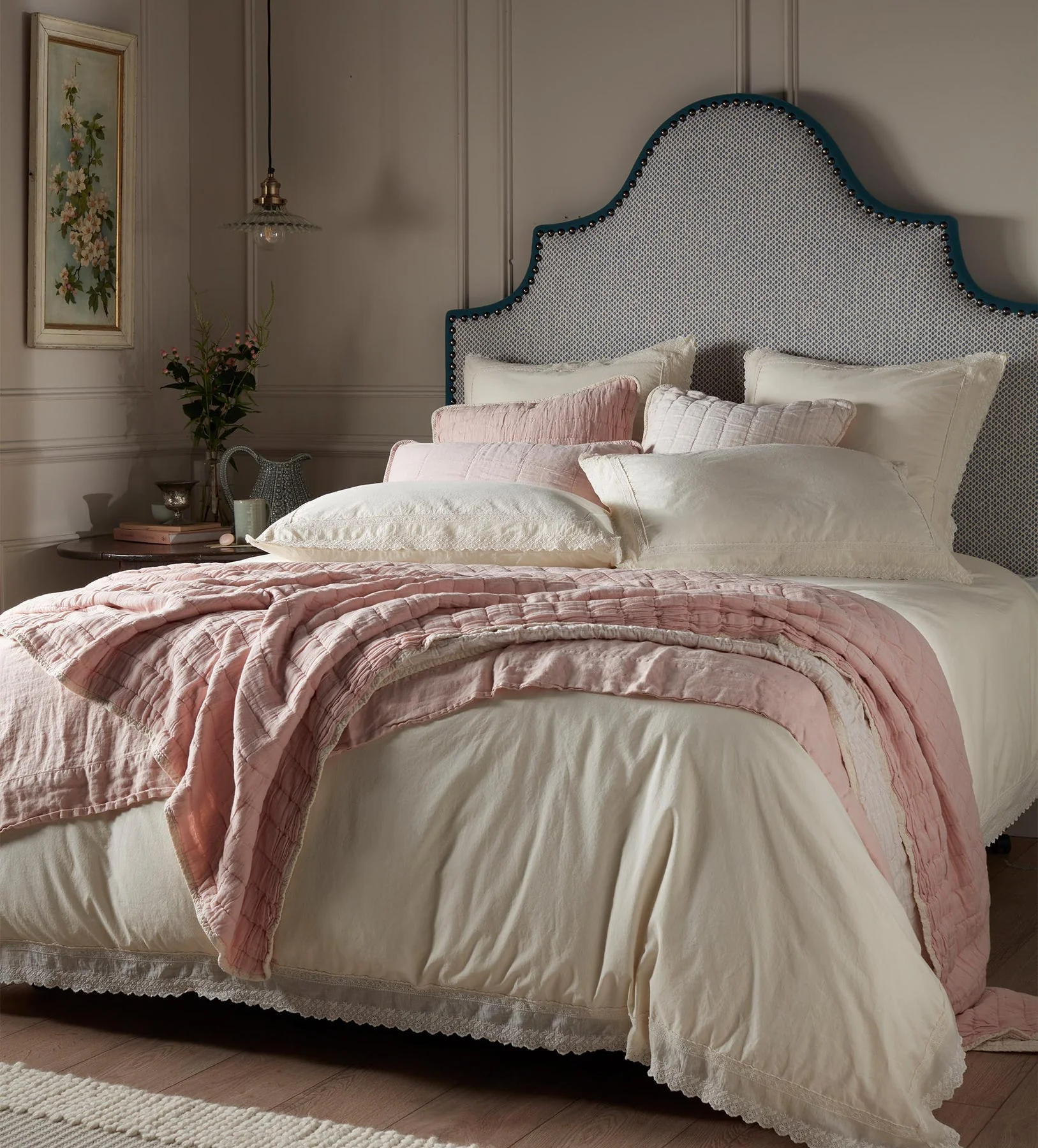 Pia Embroidered 100% Cotton Pillowcase - Image 5