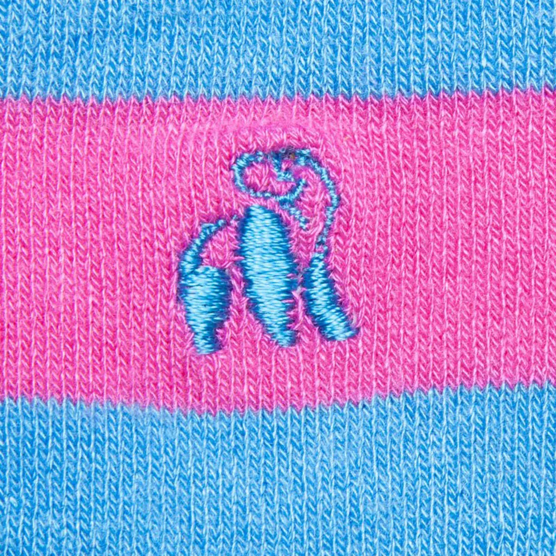 Pink and Blue Striped Bamboo Socks - Image 3