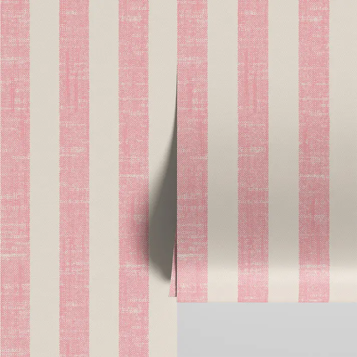 Pink Bloom Pembroke Stripe Wallpaper - Image 3
