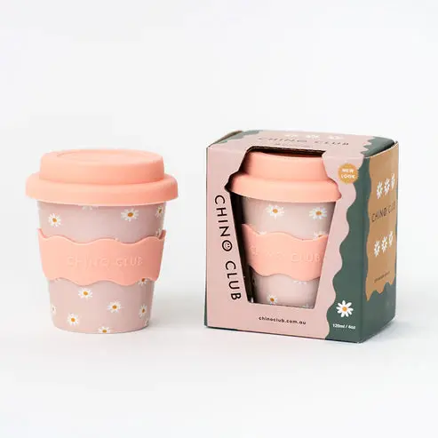 Pink Daisy Babychino Cup 4oz (Straws Sold Separately) - Image 3