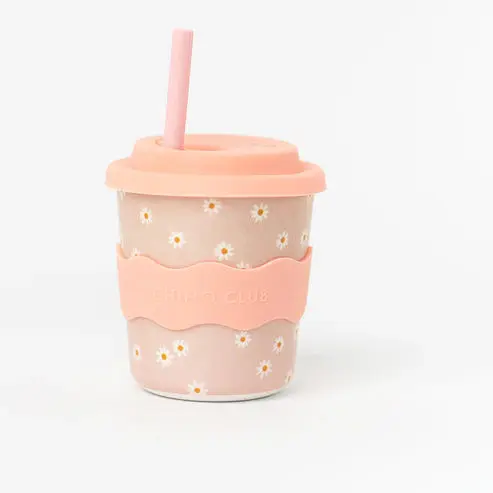 Pink Daisy Babychino Cup 4oz (Straws Sold Separately) - Image 5