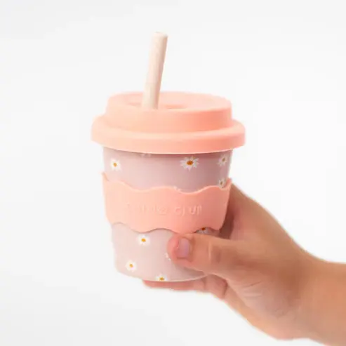 Pink Daisy Babychino Cup 4oz (Straws Sold Separately) - Image 6