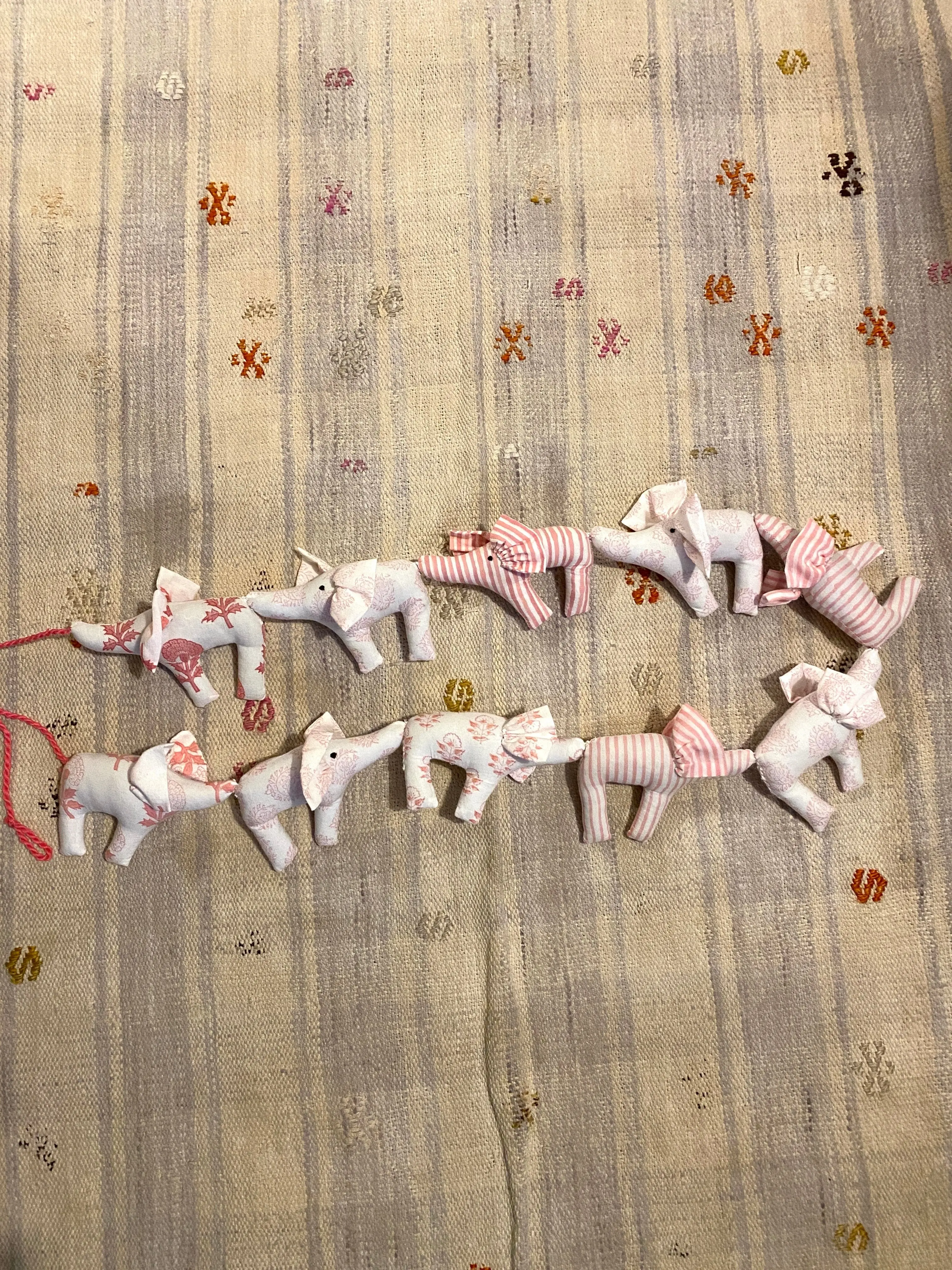 Pink Elephant Nursery Bunting - 10 Elephants