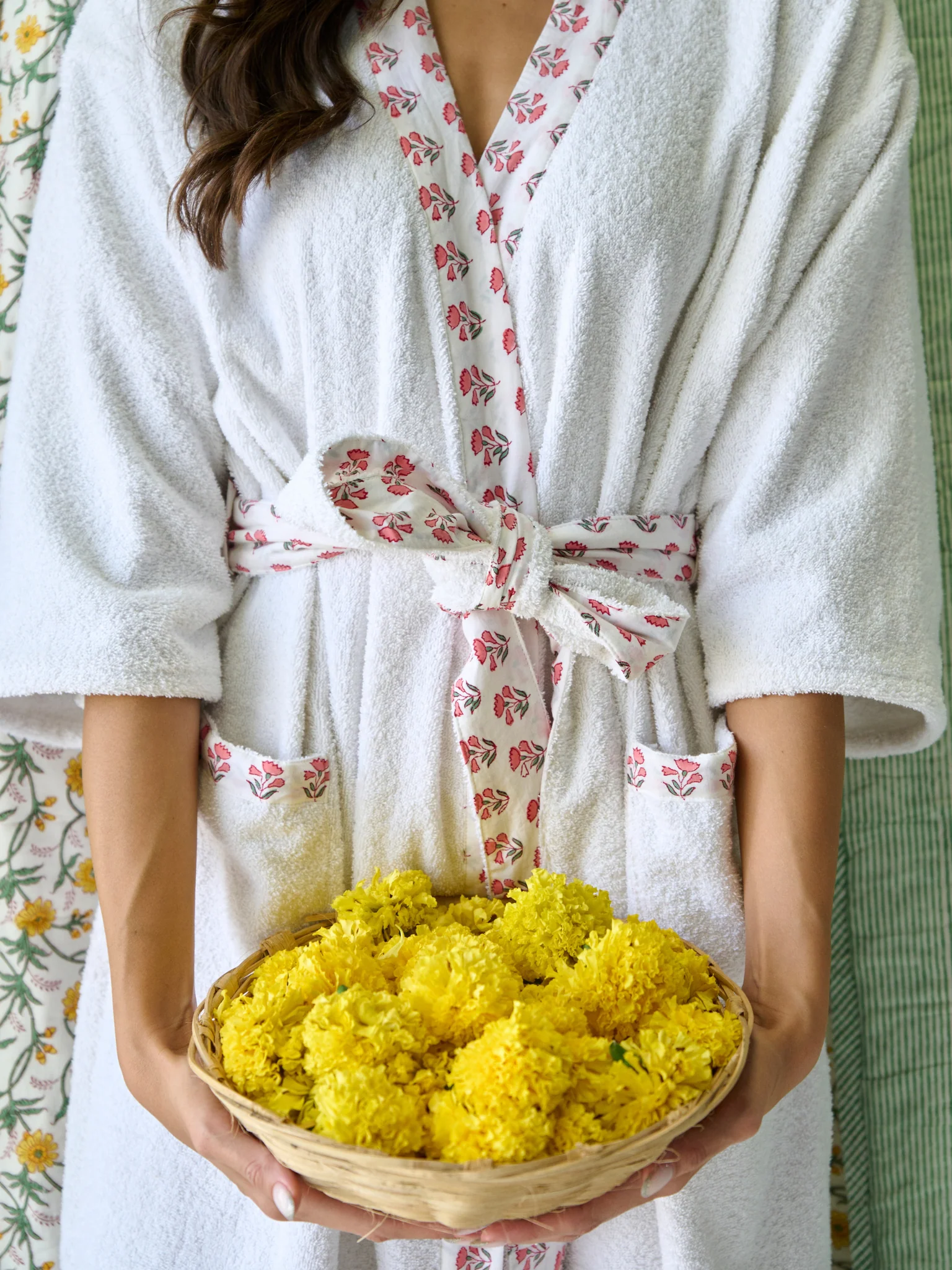 Pink Floral Towel Dressing Gown - Image 5